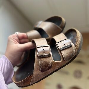 Birkenstock Brown Leather Sandals Size 37